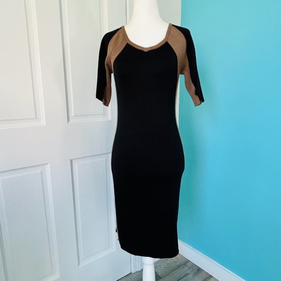 MARC NEW YORK by ANDREW MARC Color Block Short Sleeve Sweater Dress (size S) - Picture 1 of 12